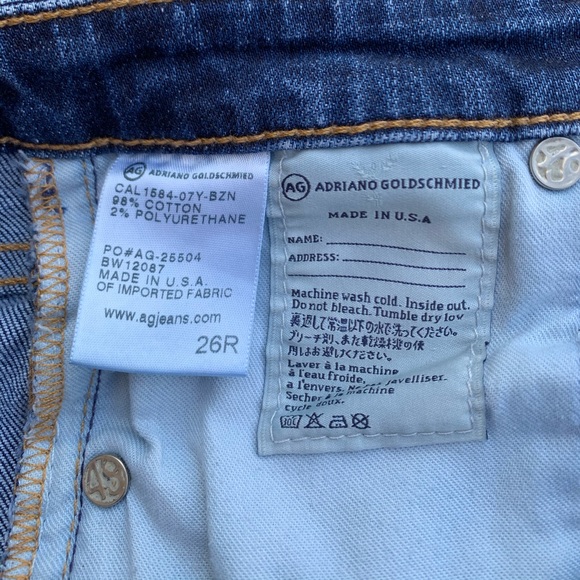 Alexa Chung x Adriano Goldschmied High Rise Denim Jeans 26 AC For AG - Picture 6 of 6